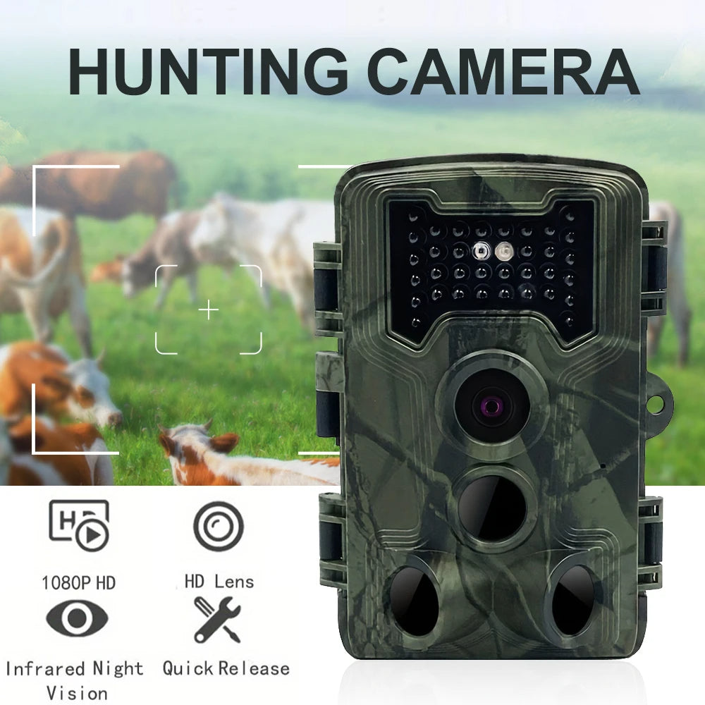 Fast Trigger Wildlife Scouting Trail Camera IP66 Waterproof, 1080P 36MP for Monitoring