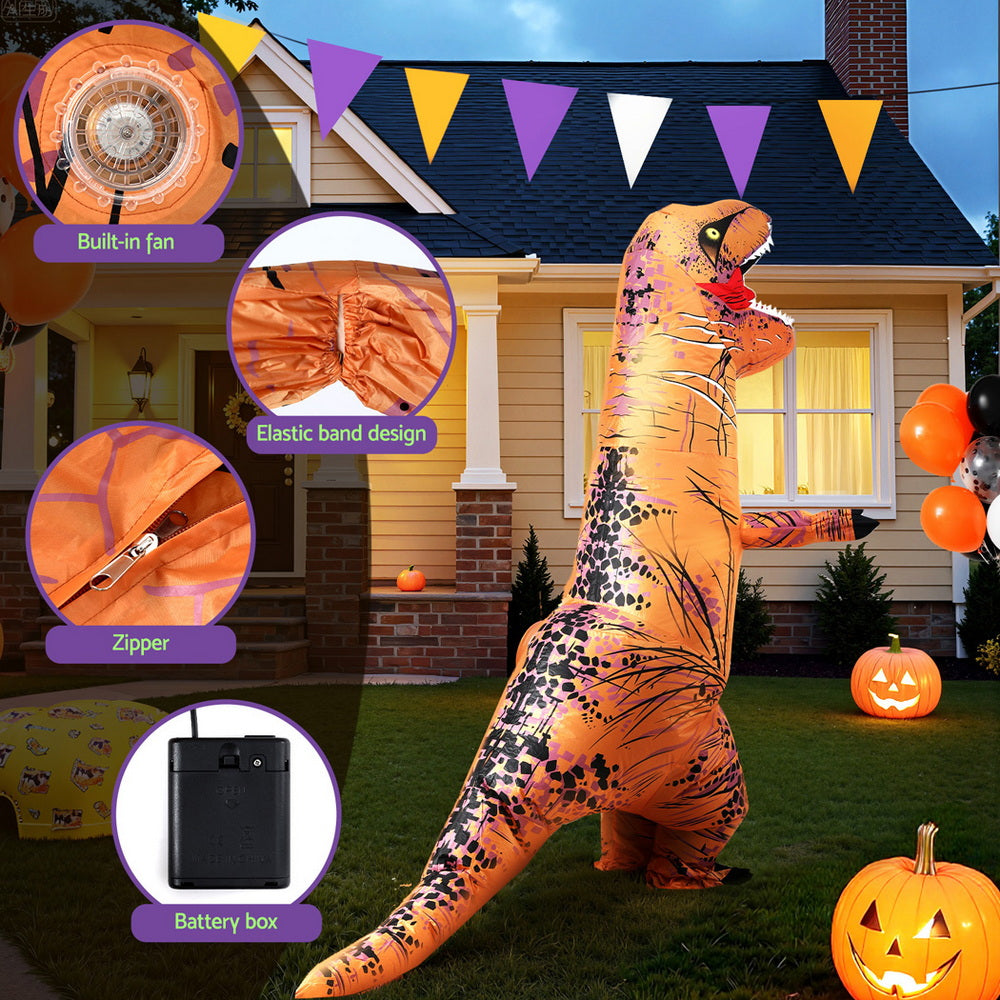 Inflatable Dinosaur Costume T-Rex Adult Suit Blow Up Party Fancy Dress Halloween Xmas Cosplay