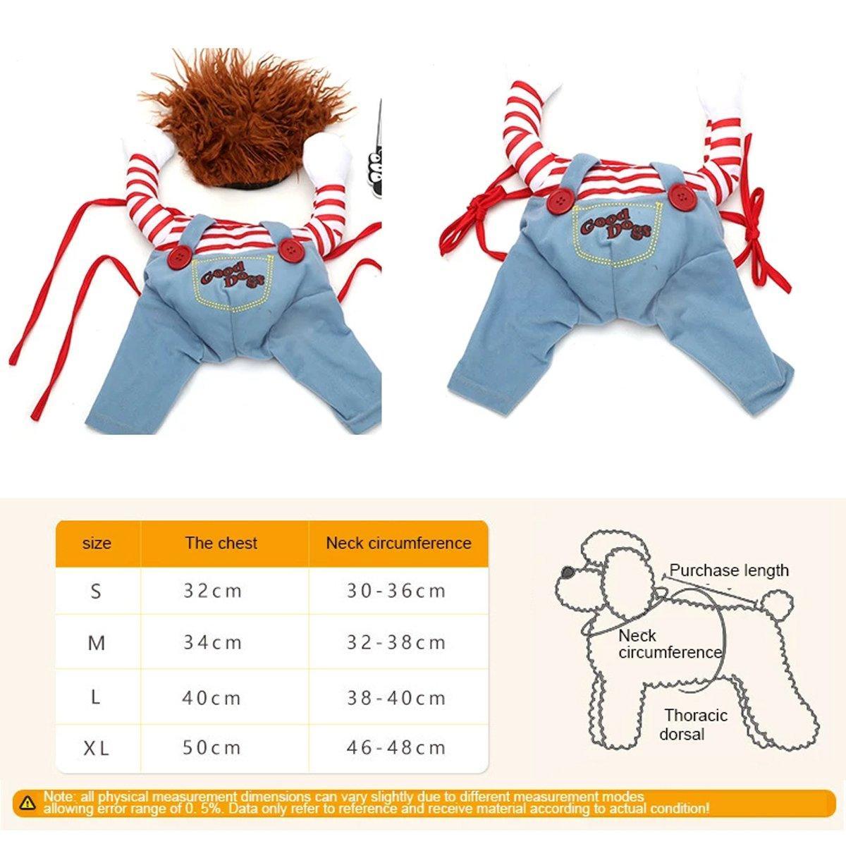 Halloween Dog Costume Pet Accessories Funny Dress Up for Small Medium Dogs - Little Devil Riding-L