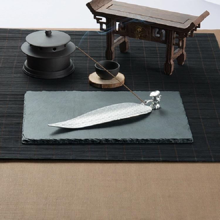 Small Sandalwood Incense Sticks - Leaf Ornaments for Crafts - Silver