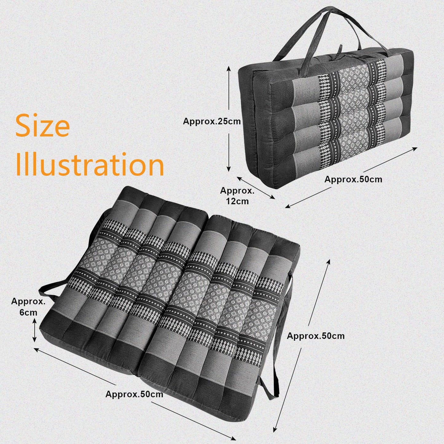 2-Fold Meditation Cushion Yoga Mat Brown