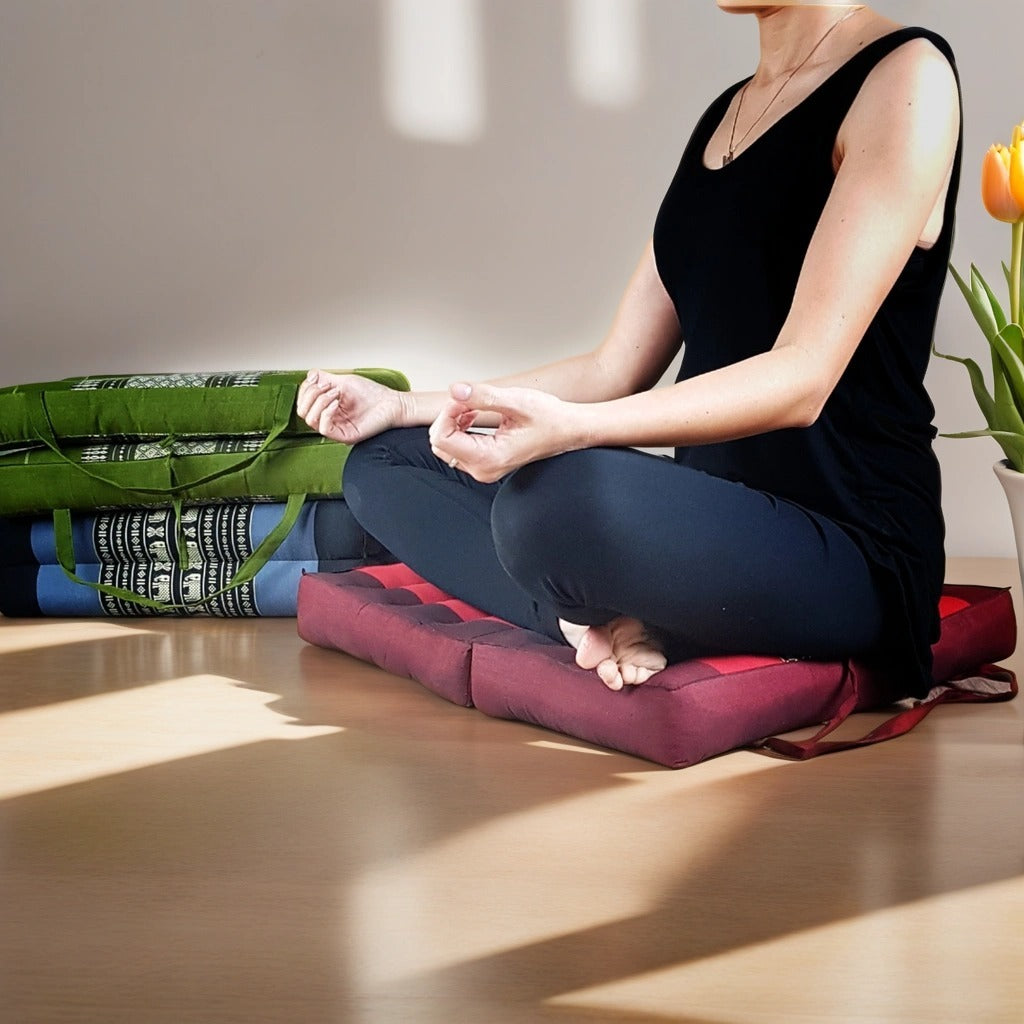 2-Fold Meditation Cushion Yoga Mat Brown
