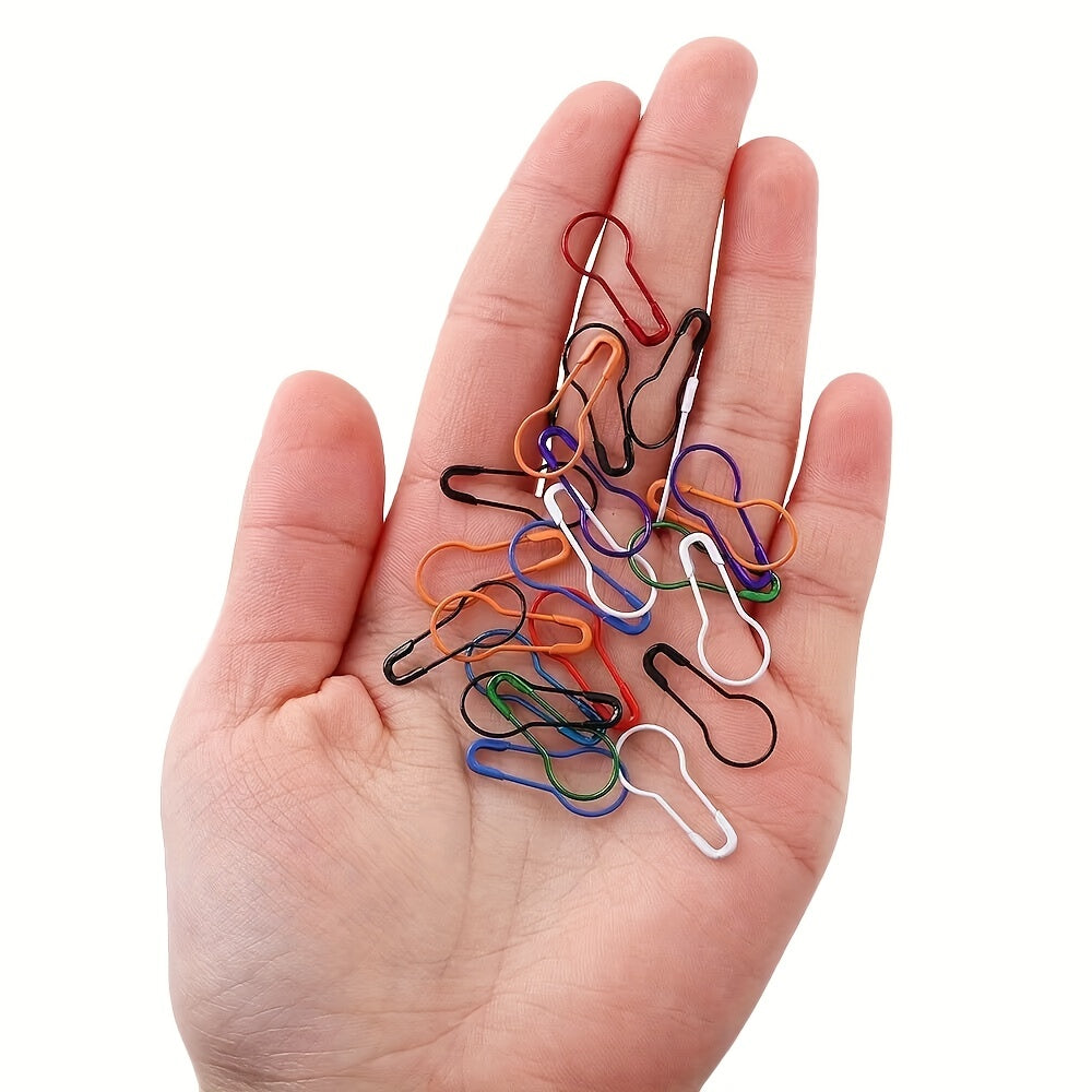 100pcs Safety Pins, Gourd Shape Pins, Mixed Colors Pins With Storage Box TheliCraft