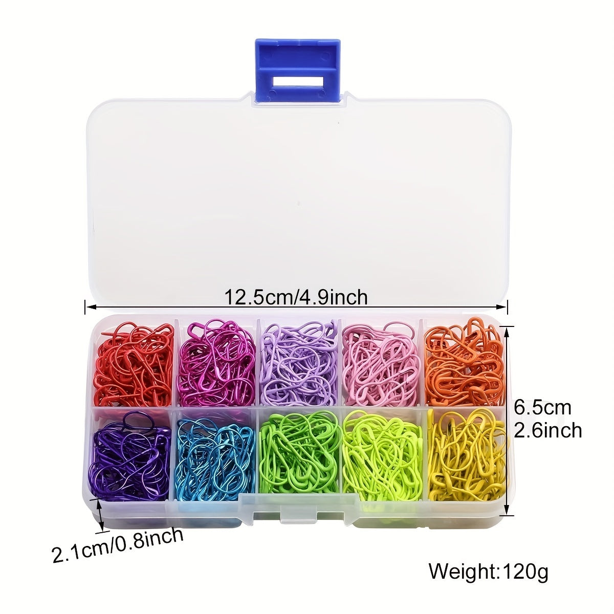 100pcs Safety Pins, Gourd Shape Pins, Mixed Colors Pins With Storage Box TheliCraft