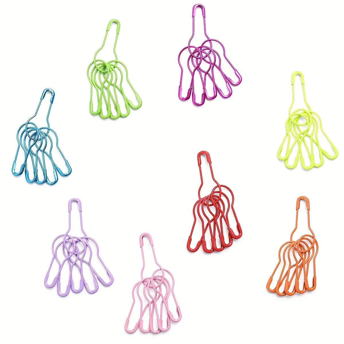 100pcs Safety Pins, Gourd Shape Pins, Mixed Colors Pins With Storage Box TheliCraft