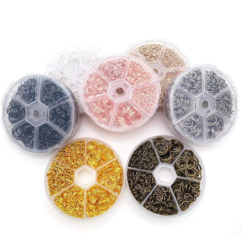 1010pcs 4mm 5mm 6mm 8mm 10mm 12mm Jump Ring Kit for DIY Earring Bracelet Necklace TheliCraft