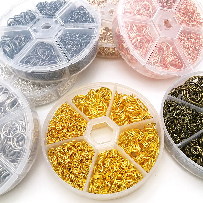 1010pcs 4mm 5mm 6mm 8mm 10mm 12mm Jump Ring Kit for DIY Earring Bracelet Necklace TheliCraft