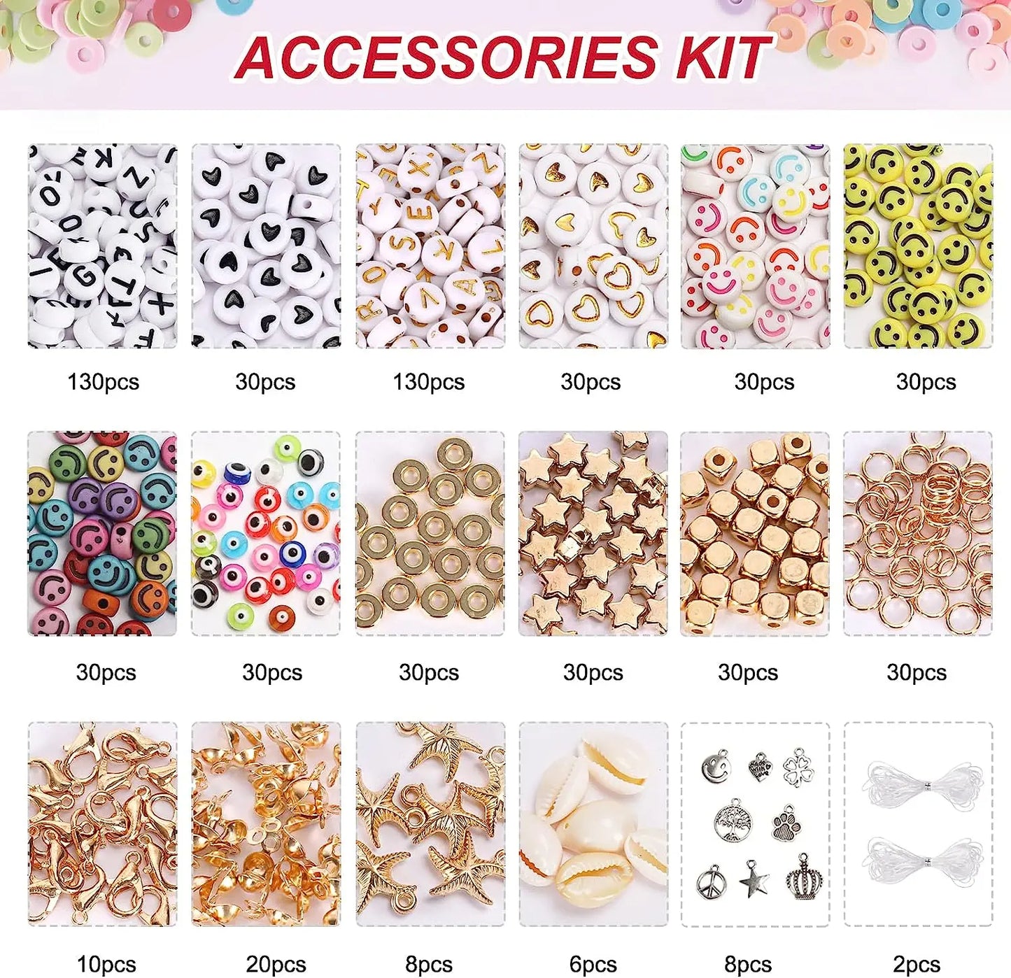 10800pcs Clay Beads for Bracelet Making Kit 108 Colors Polymer Heishi Beads TheliCraft