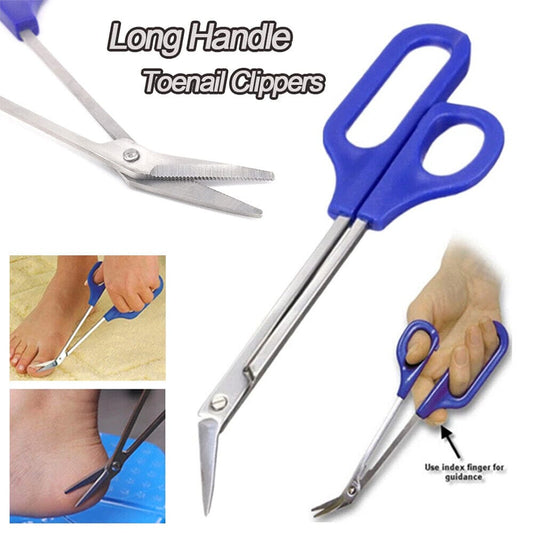 20cm Long Reach Easy Grip Toe Nail Scissor Trimmer For Disabled Manicure Pedicure TheliCraft