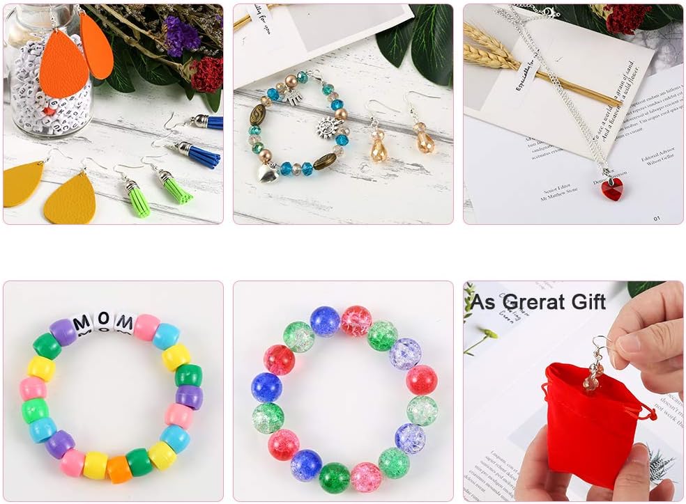 4-layer 2880Pcs Beads Charms Findings Beading Wire Kit For DIY Bracelets Necklace Earrings Deluxe Jewelry Making Supplies Kit TheliCraft