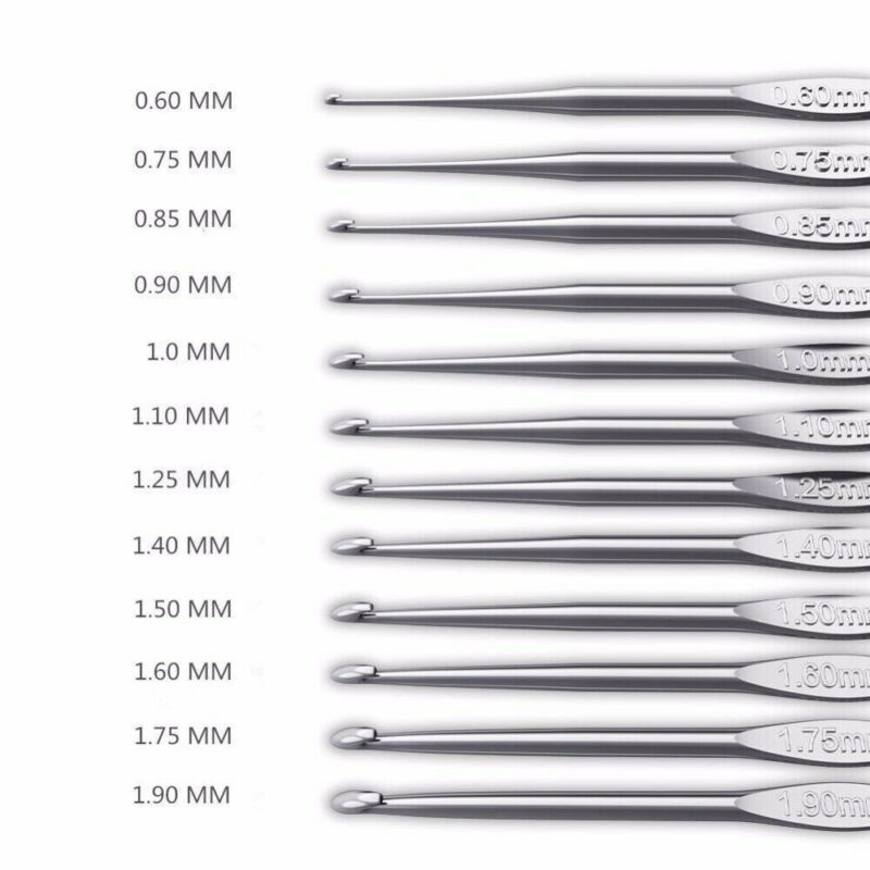 124 pcs Crochet Hooks Set Kit Weave Yarn Knitting Needles Sewing DIY Tools Case TheliCraft