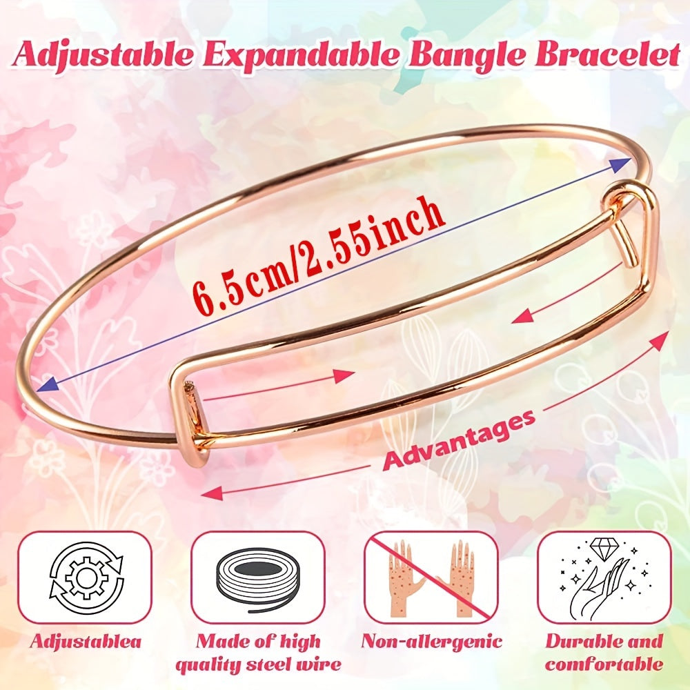 Charm Pendant Bracelet Set, Adjustable Bracelet, Colorful Charm Pendant, Jumping Circle TheliCraft