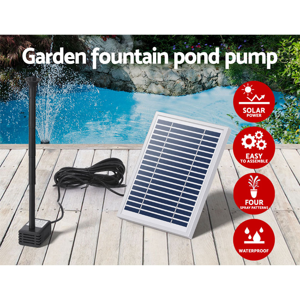 Gardeon Solar Pond Pump Submersible Powered Garden Pool Water Fountain Kit 4.4FT - MrCraftr