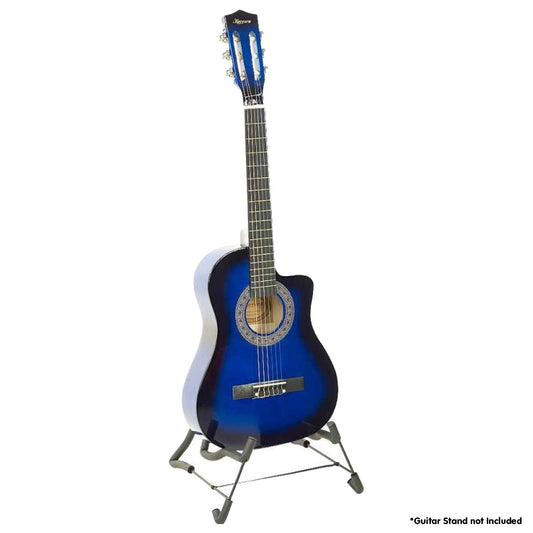 Karrera 38in Cutaway Acoustic Guitar with guitar bag - Blue Burst - MrCraftr