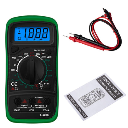 Handheld Digital Multimeter LCD Backlight Portable AC/DC Ammeter Voltmeter