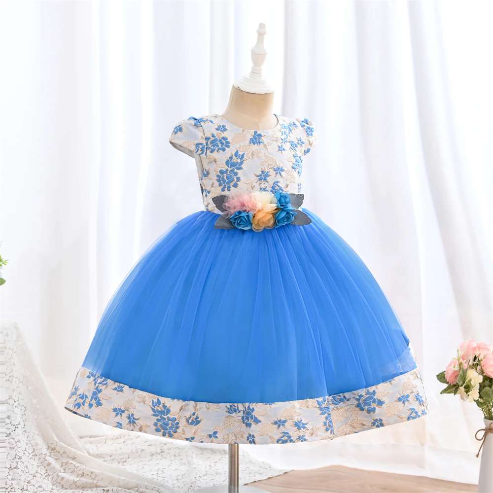Elegant Girl Dresses, Sequins Princess Dress Baby Girl Birthday Party Flower Prom Gown Baptism Party Dress Kids Clothes, Girls Tutu Dress