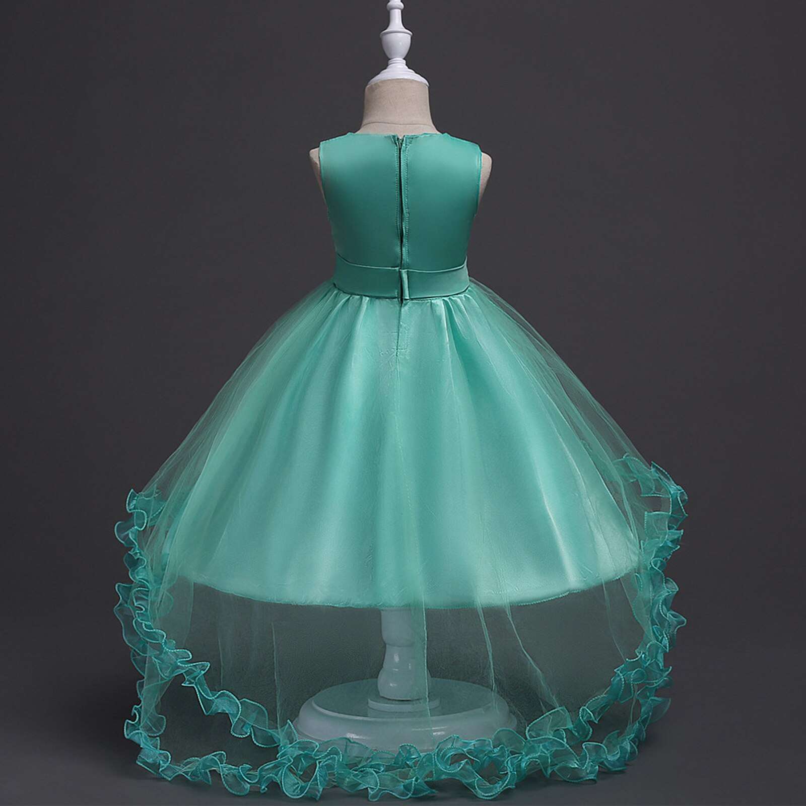 Lace Tulle Flower Girl Dress, Princess Gown TUTU kids Party Wedding Dress, Junior Bridesmaid Pageant Dresses, Toddler Girl Birthday Dress