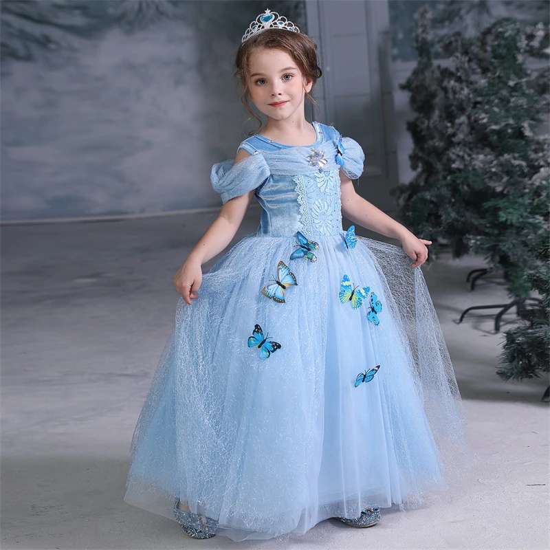 Enchanting Girls Butterfly Princess Dress - Perfect Kids Cosplay & Birthday Outfit