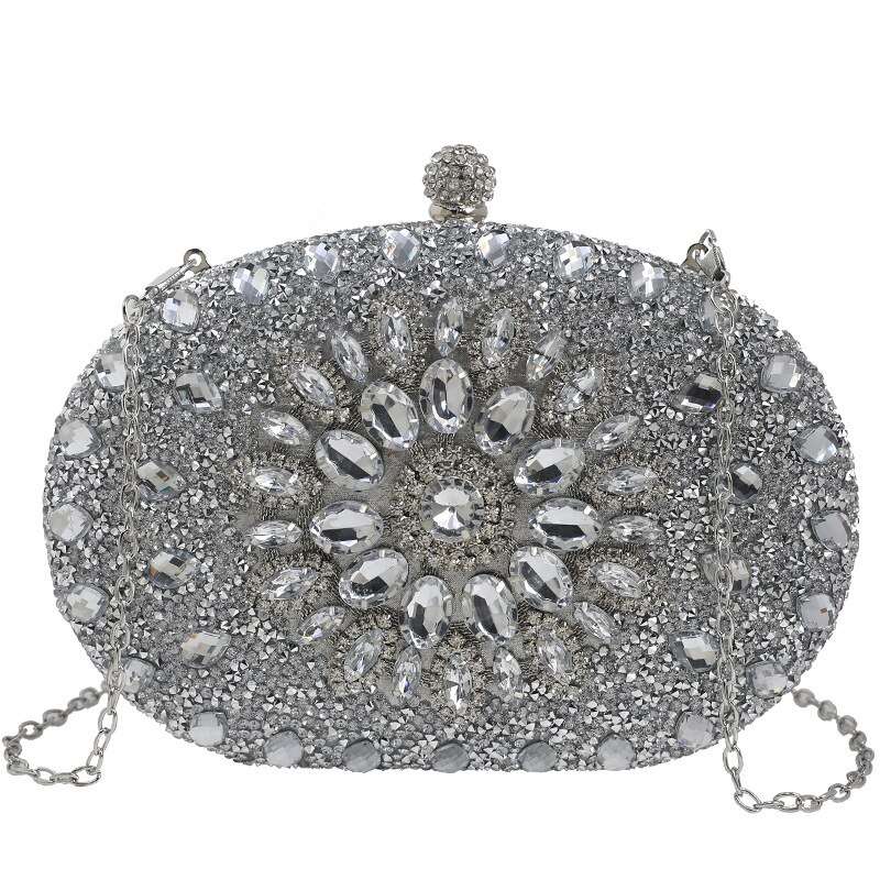 Crystal Beaded Bridal Clutch, Wedding Crystal Clutch, Bridal Clutch Bag,Clutch Bags, Diamond Rhinestone Purse, Female clutches, Chain Handbags, Wedding Purse , Evening Bag