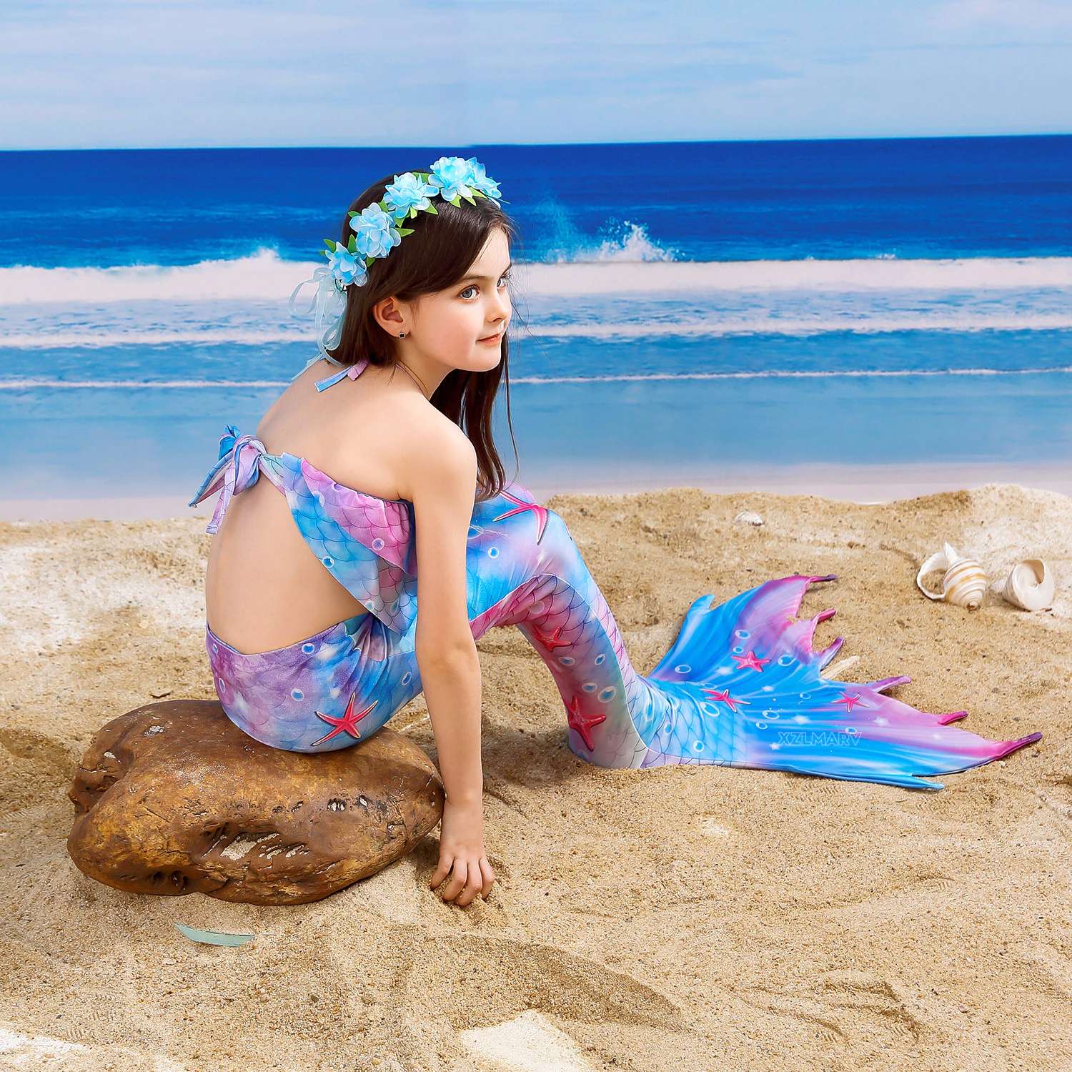 Girls Swimming Mermaid Tail Sets and Accessories | Little Mermaid Tail Costume Swimwear | Girls Mermaid Tail Swimsuit | Swimming Cosplay