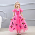Girls Princess Dress, Kids Cosplay Princess Costume Pink Butterfly Dress For Girls, Girls Dress, girls Birthday Dress