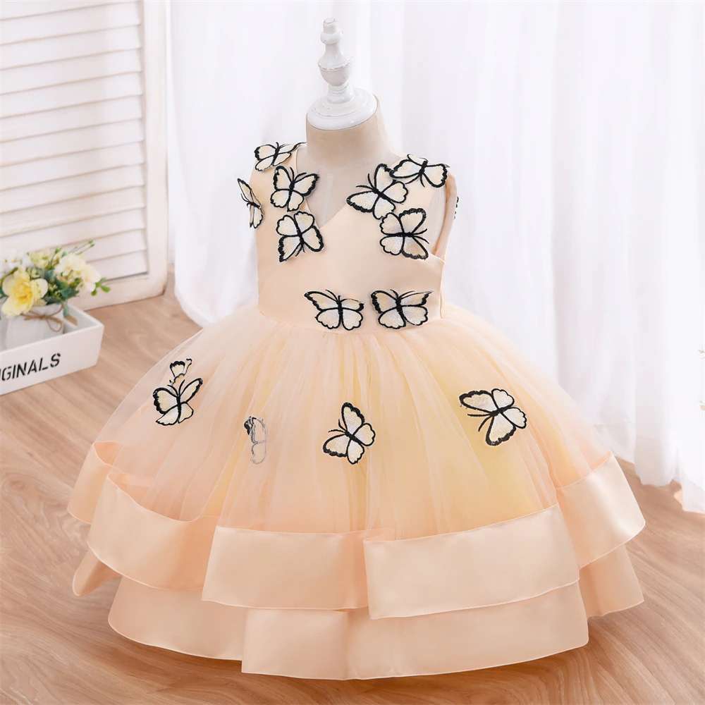 Enchanting Butterfly Kids Party Dresses | Butterfly Princess Dress & Flower Girl Tutu Dresses for Girls