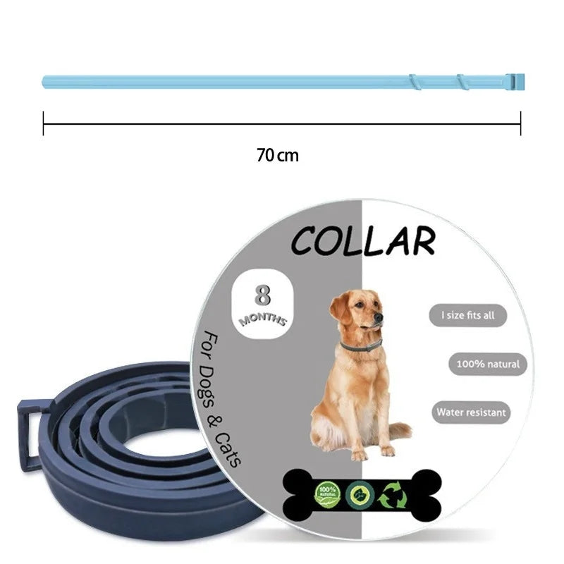 Dog Cat Anti Flea Tick Collar Grey Antiparasitic Collar Collars for Cats Dogs Puppy