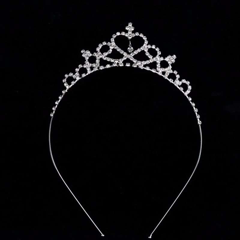 Crystal Rhinestone Crown Hair Bands For Kids Girl Headband Wedding Prom Tiaras Hair Jewellery Accessories