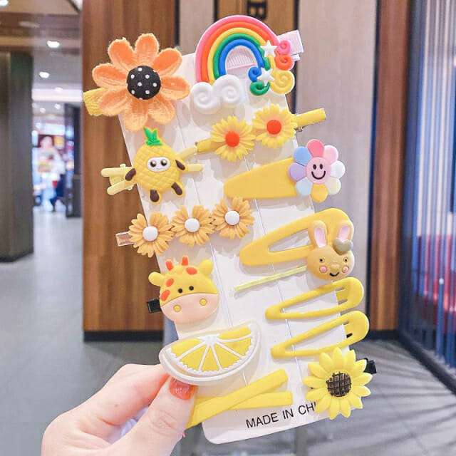 14Pcs/Set Kids Cute Hair Accessories, children Hairclips ,Gifts Hairpins, Hair Accessories, Kids Cute Clips, Sweet Colour Hairpins