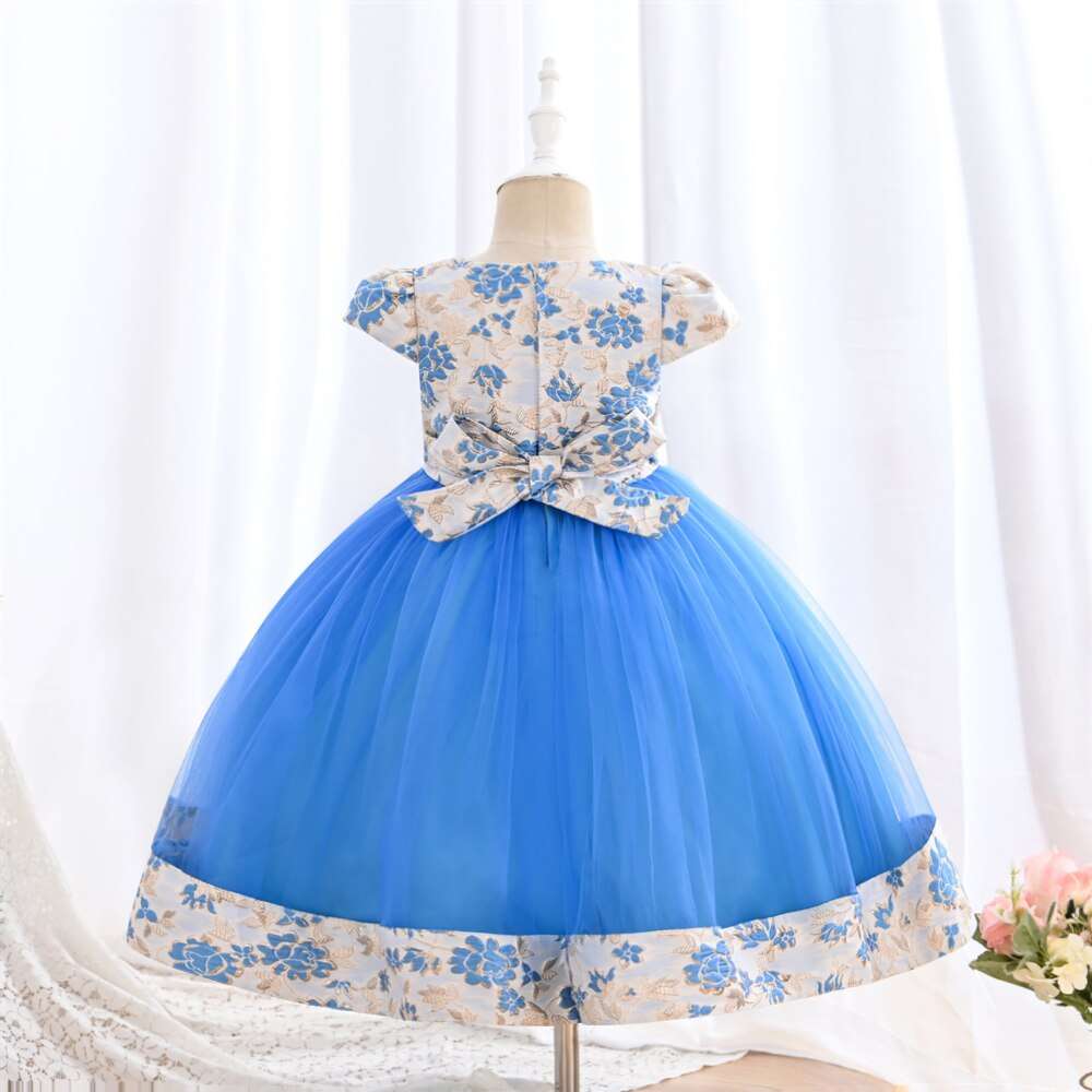 Elegant Girl Dresses, Sequins Princess Dress Baby Girl Birthday Party Flower Prom Gown Baptism Party Dress Kids Clothes, Girls Tutu Dress