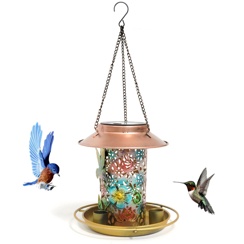 LUMIRO Solar Powered Hanging Bird Feeder and Garden Decoration Light_1