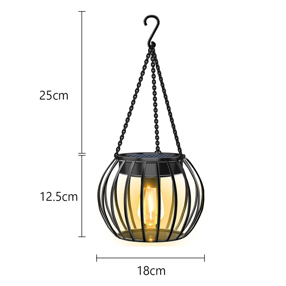 LUMIRO 2 Pack Outdoor Solar Hanging Lights Pumpkin Decorative Lantern_6