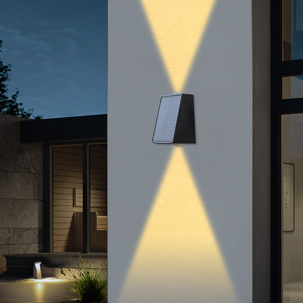 LUMIRO 2 Pack Solar Wall Lights UP and Down Fence Lighting_3