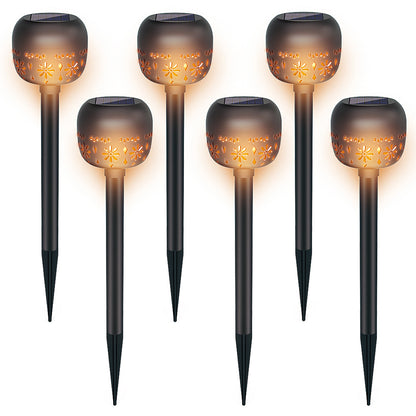 LUMIRO 6 Pack Weatherproof Solar Garden Lights -Warm Light_3