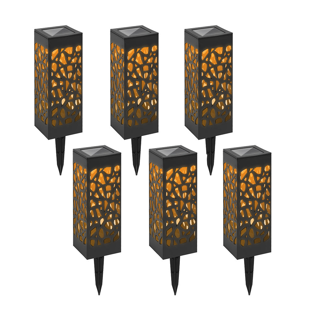 LUMIRO 6 Pack Solar Decorative Lights Garden & Outdoor Hollow Design Cutout_0