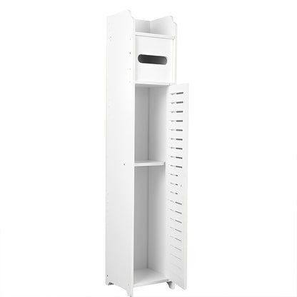 STORFEX Waterproof Bathroom Storage Corner Floor Cabinet with Doors and Shelves