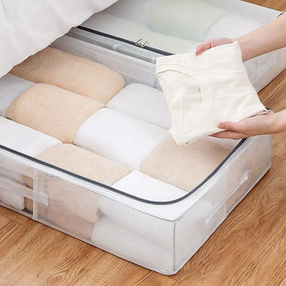 STORFEX Metal Frame Under Bed Storage Containers Cloth Storage Bin_5