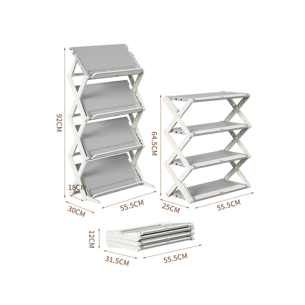 STORFEX Dual Modes Placement Folding Shoe Rack_1