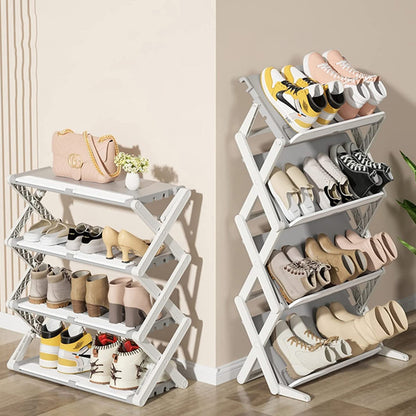 STORFEX Dual Modes Placement Folding Shoe Rack_3