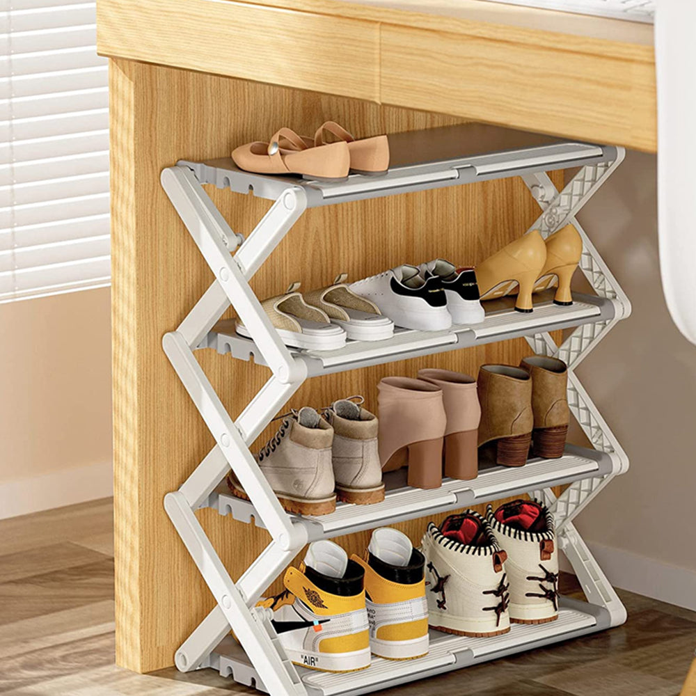 STORFEX Dual Modes Placement Folding Shoe Rack