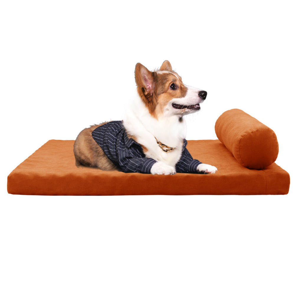 PETSWOL Removable and Washable Dog Sofa Bed-Orange