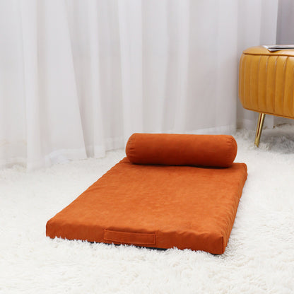 PETSWOL Removable and Washable Dog Sofa Bed-Orange