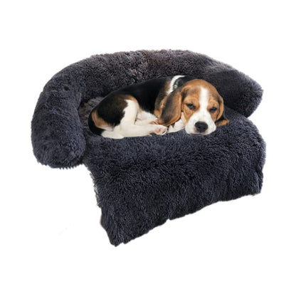 PETSWOL Calming Pet Bed - Fluffy Plush Dog Mat for Comfort and Furniture Protection