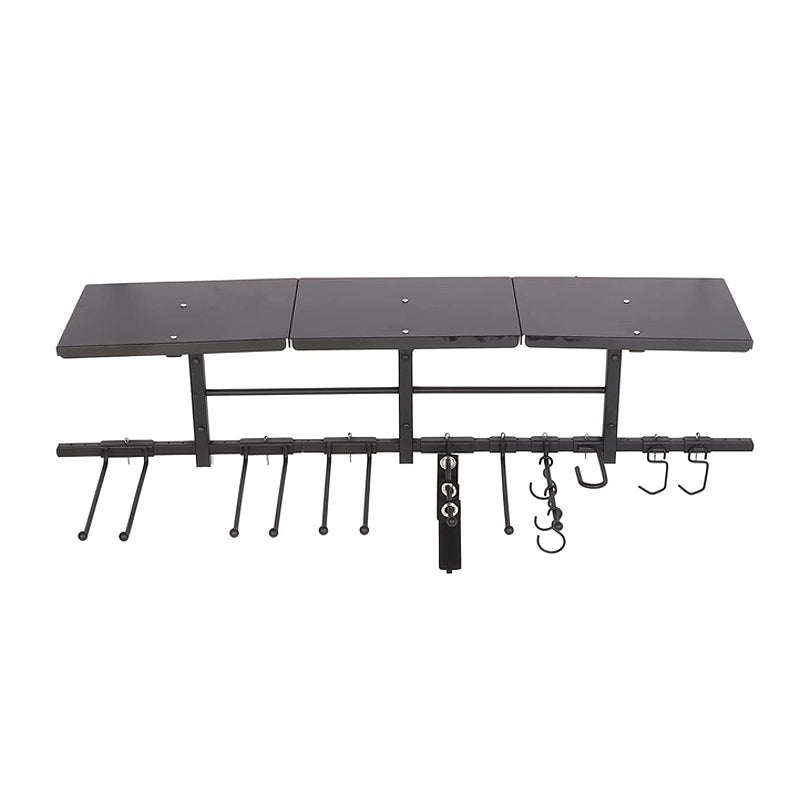 Heavy Duty Wall Mounted Garage Tool Organizer Storage Rack - Black_4