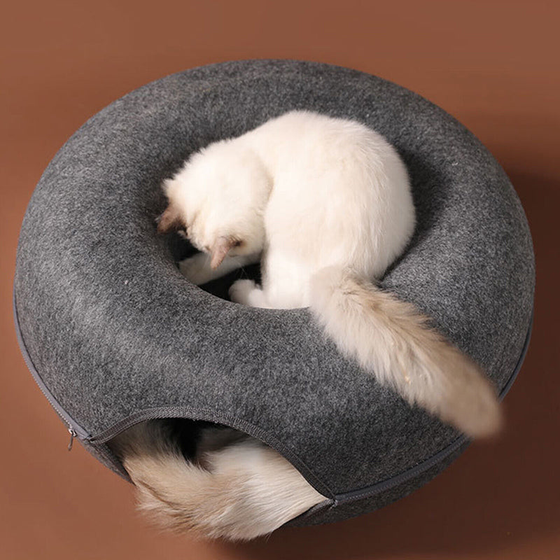 Detachable Donut Shape Pet Bed Cat and Dog Washable