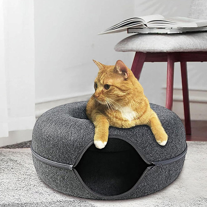 Detachable Donut Shape Pet Bed Cat and Dog Washable