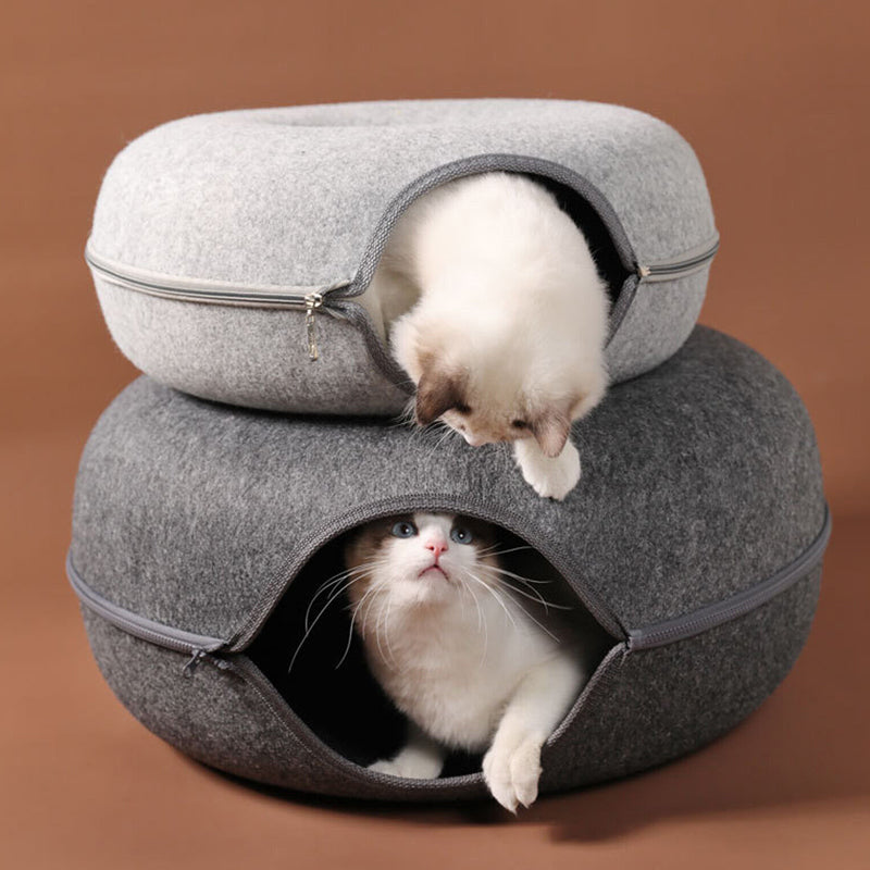 Detachable Donut Shape Pet Bed Cat and Dog Washable