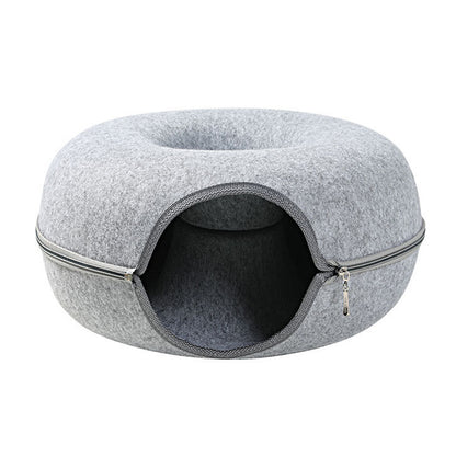 Detachable Donut Shape Pet Bed Cat and Dog Washable