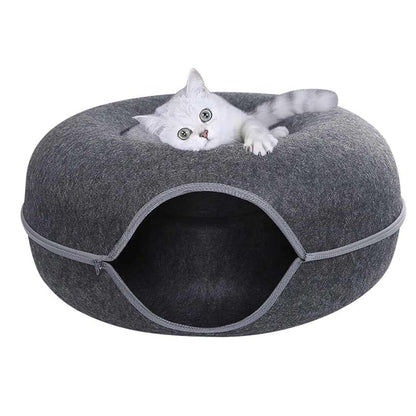 Detachable Donut Shape Pet Bed Cat and Dog Washable