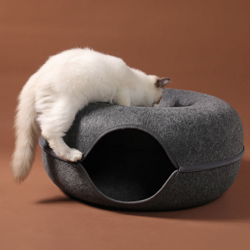 Detachable Donut Shape Pet Bed Cat and Dog Washable